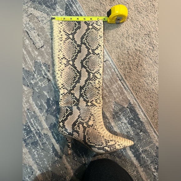 YEEZY SEASON 7 embossed Python Knee High Boot 70MM in Roccia Mesa - Picture 11 of 12